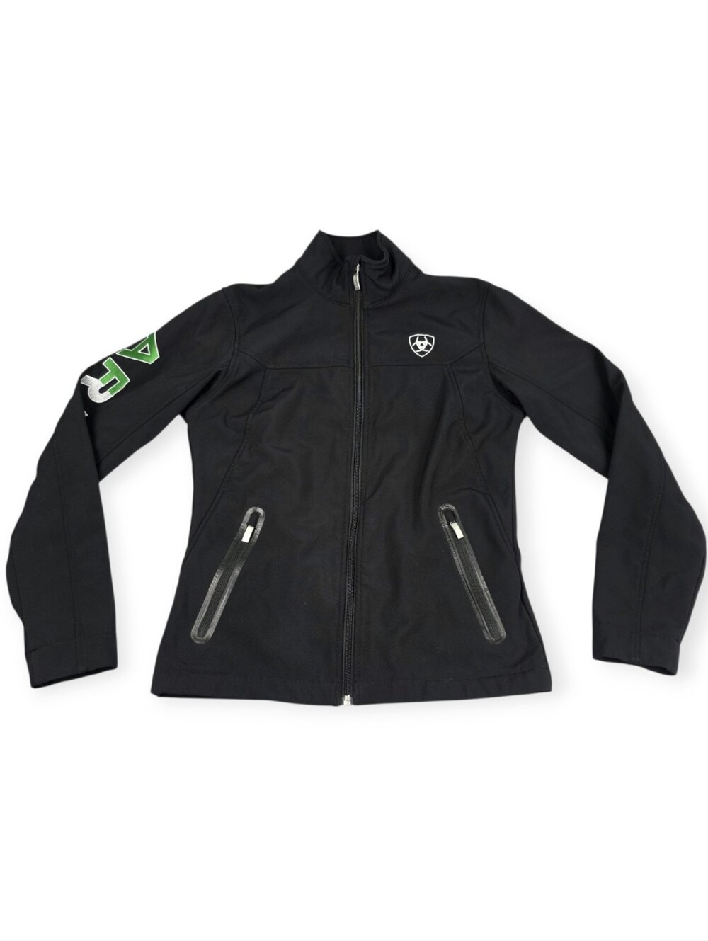 Ariat Tek SoftShell Jacket Womens Size XS Full Zip Mexican Flag Black